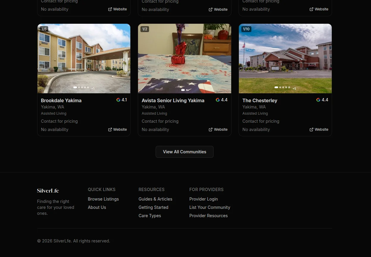 Structured filtering by care needs