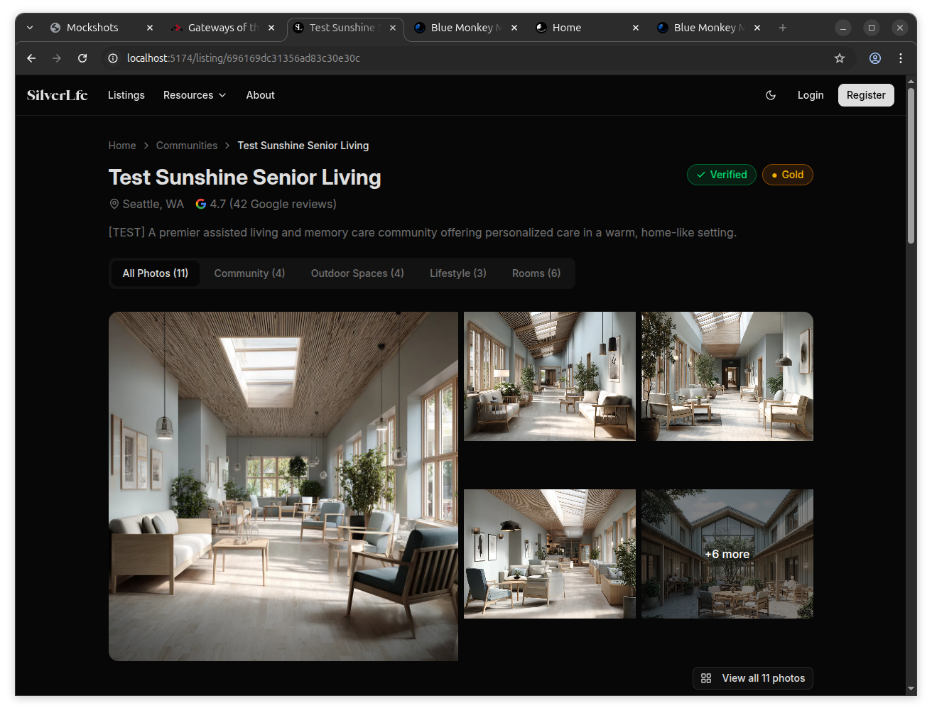 Clean, calm community profile design