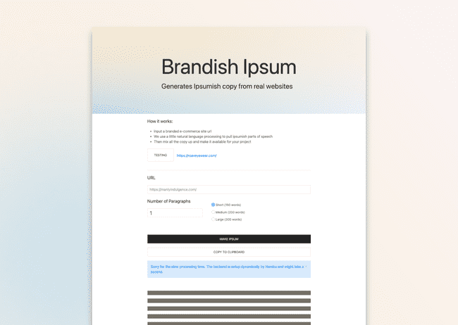 showcase image of brandish ipsum